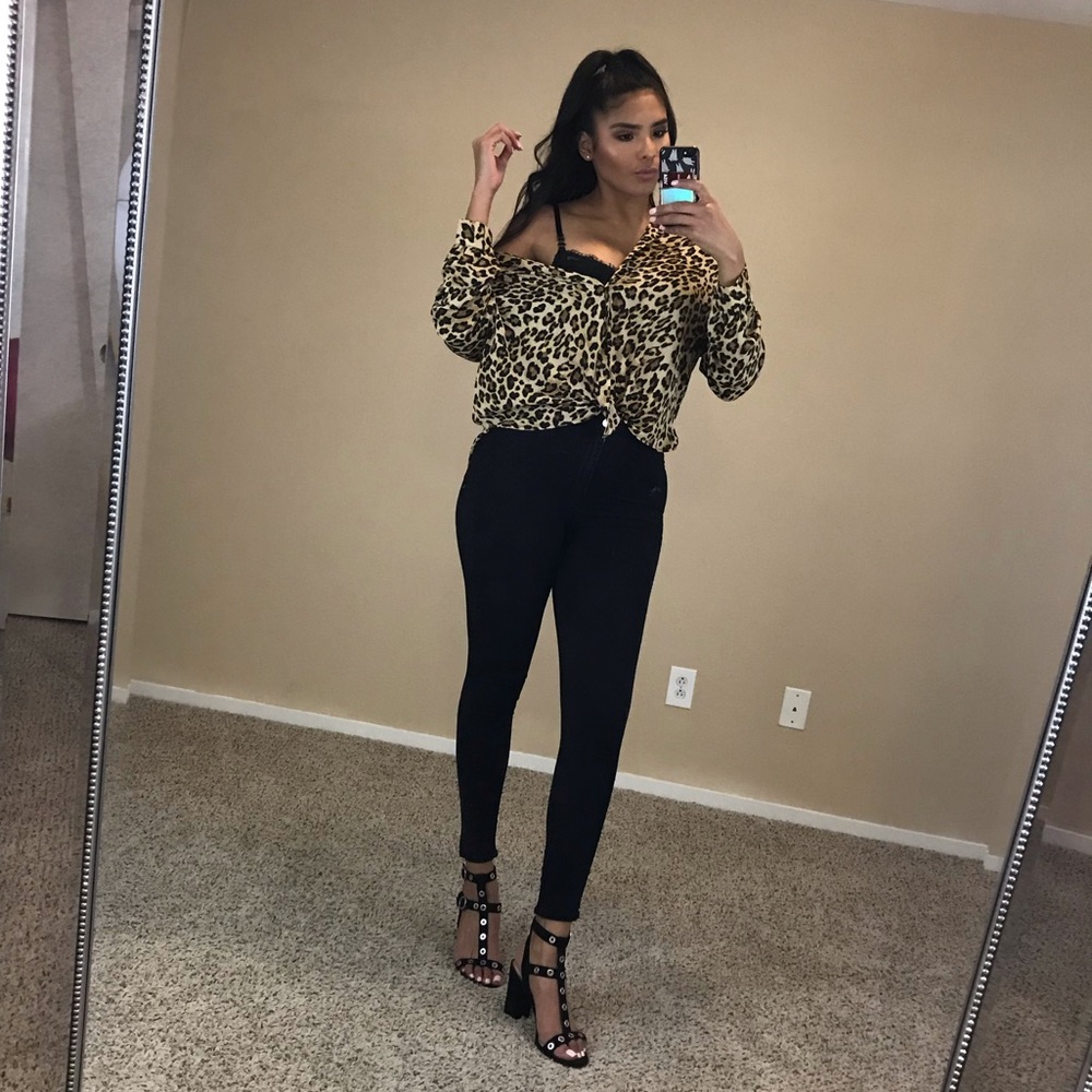 Leopard long sleeve top